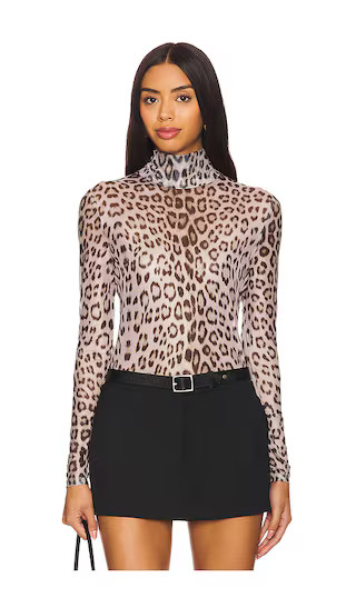 Tyla Leo Mesh Top in Leopard | Revolve Clothing (Global)
