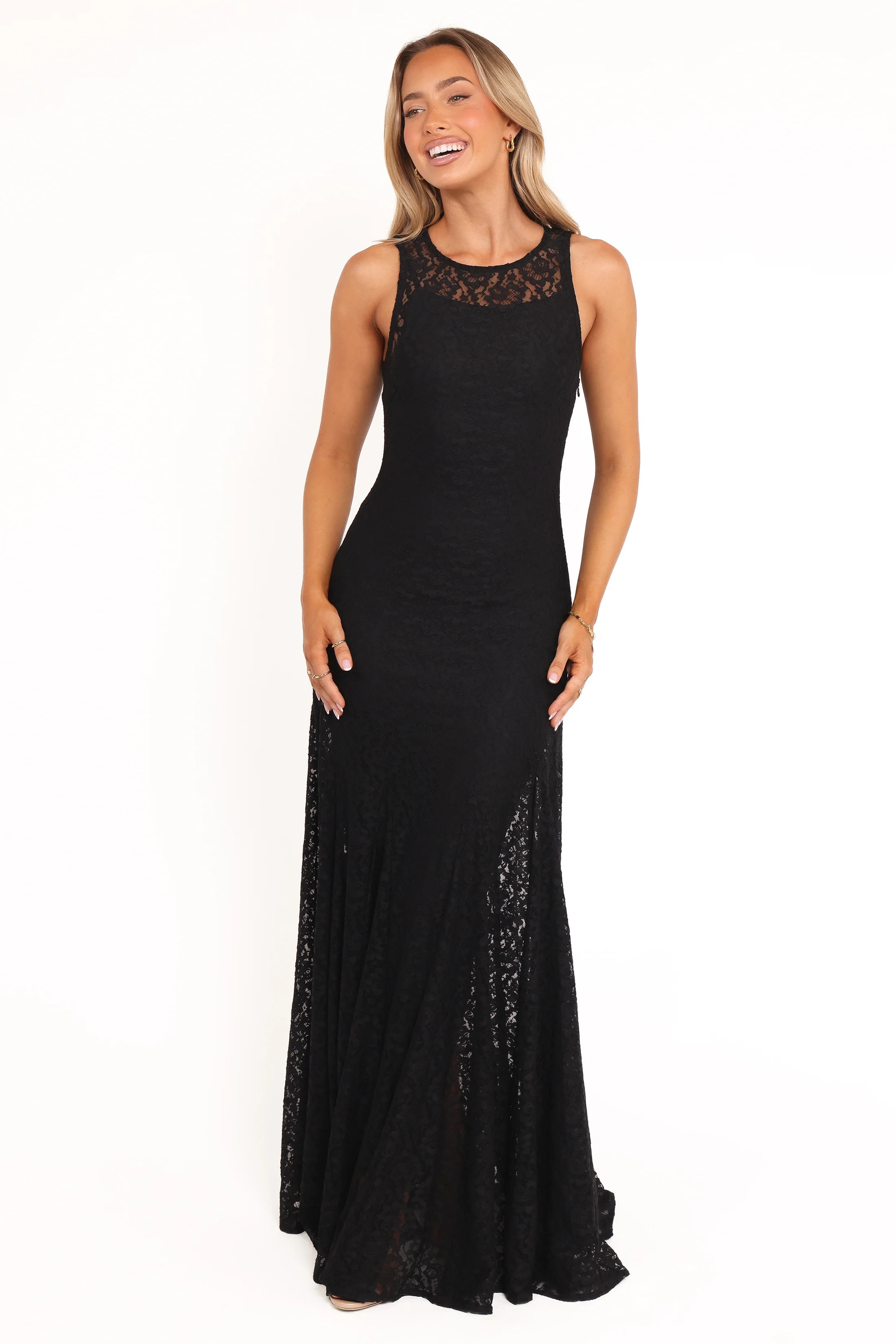 Keani Maxi Dress - Black Lace | Petal & Pup (US)