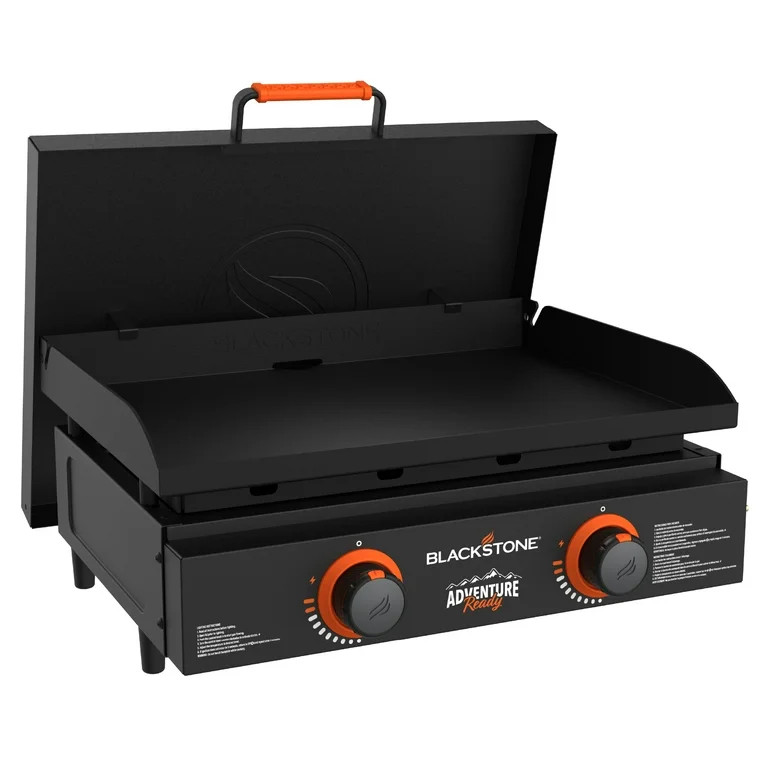 Blackstone Adventure Ready Outdoor Griddle, 2-Burner 22" Propane Flat Top Grill with Cover, Black | Walmart (US)