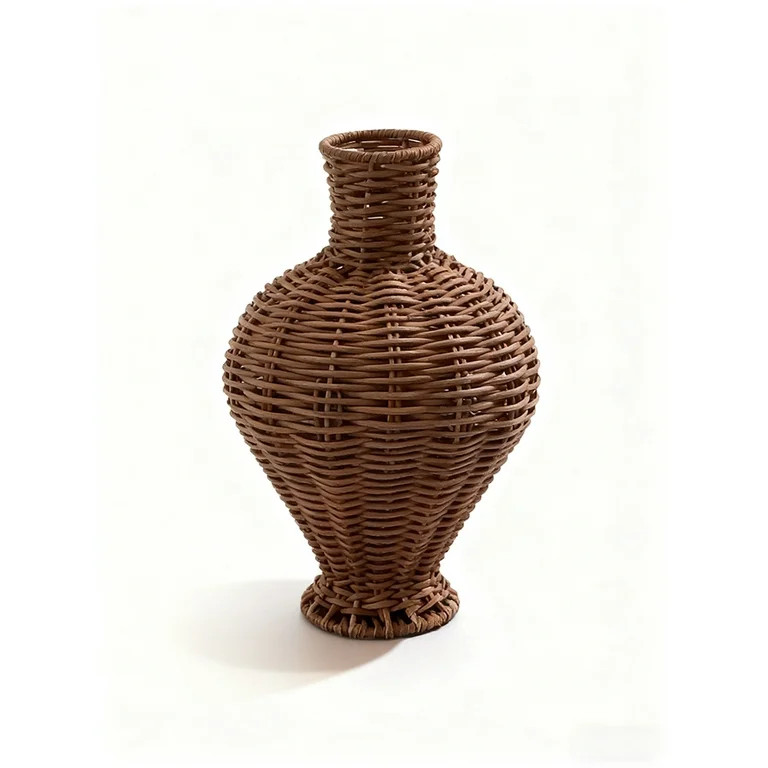 TT Rattan Wicker Woven Flower Vase, Farmhouse Decor, Multipurpose Floral Holder, for decorating f... | Walmart (US)