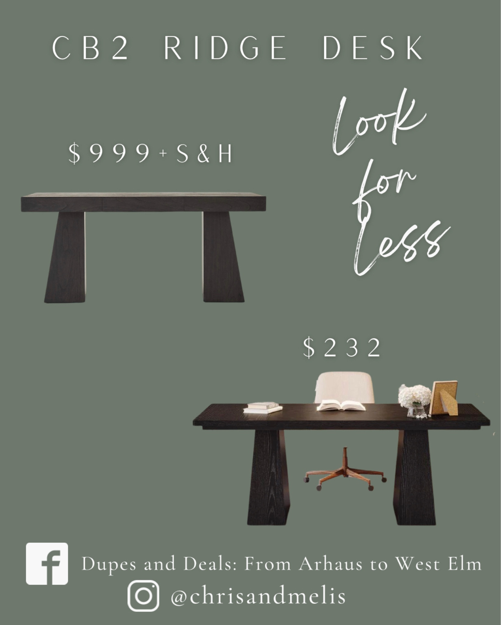 CB2 Ridge Desk - back in stock in two colors! Black and dark brown. Snag the black one on major sale for $232 before it sells out again!!

#LTKSaleAlert #LTKHome