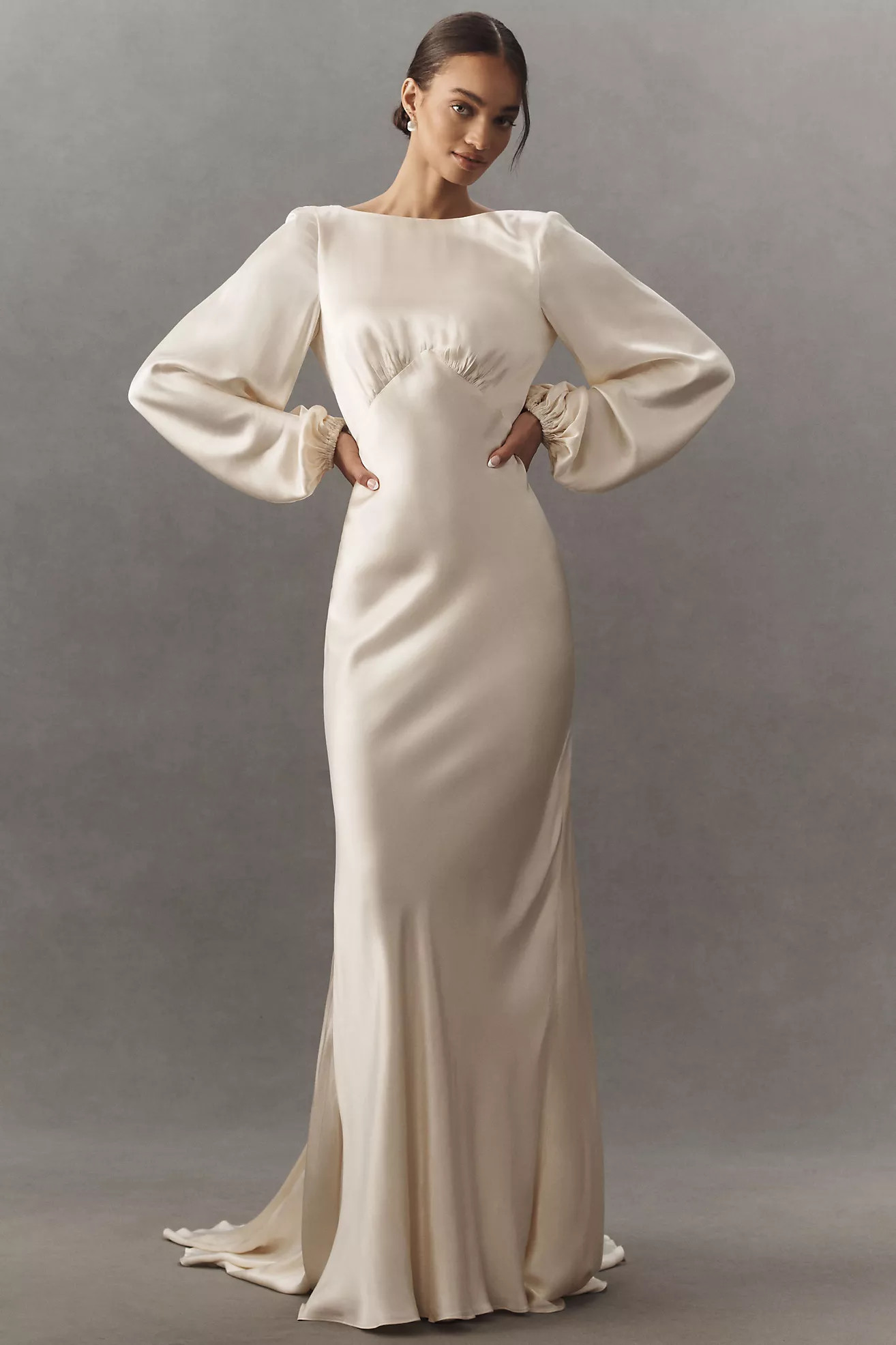 Shona Joy La Lune Balloon-Sleeve Open-Back Maxi Dress | Anthropologie (US)