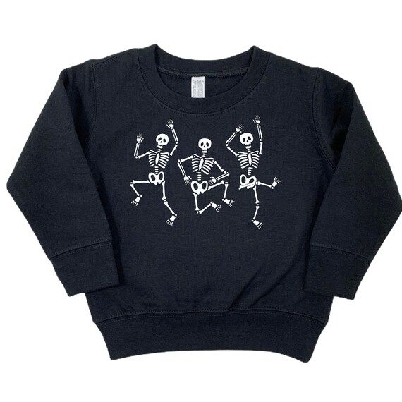 Skeleton Sweatshirt Kids Toddler Youth Halloween Sweater - Etsy | Etsy (US)