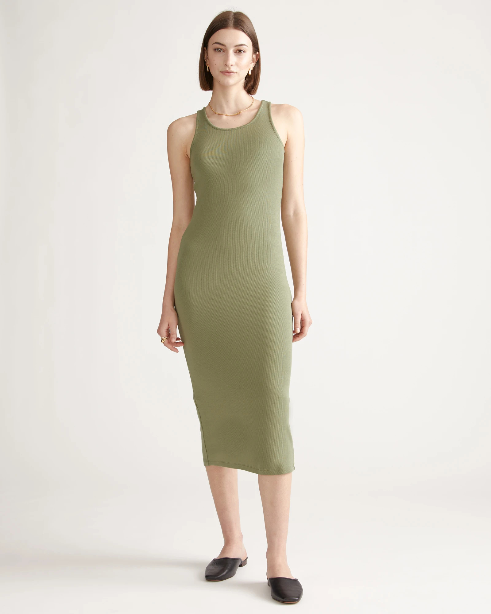 Tencel Rib Knit Sleeveless Dress | Quince