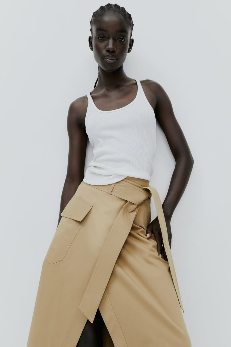 Tie-belt wrap skirt | H&M (UK, MY, IN, SG, PH, TW, HK)