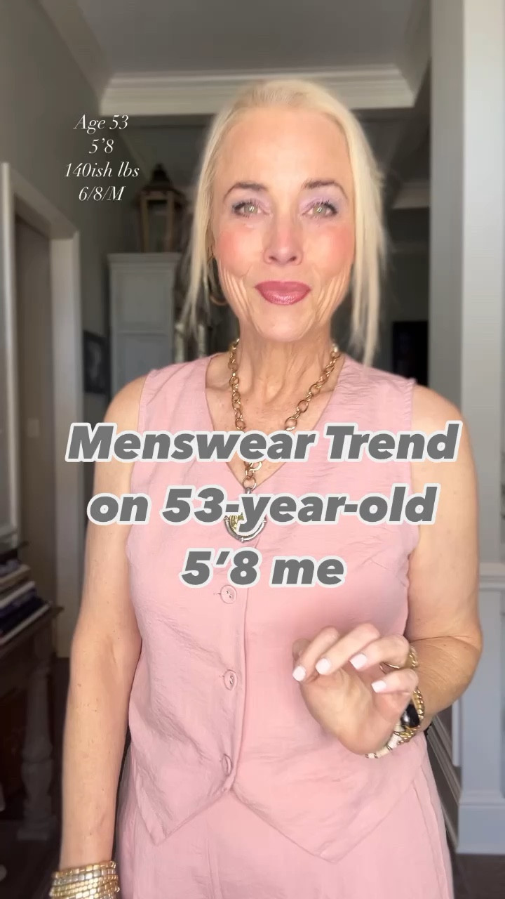 I’m shocked at how much I love this menswear trend, but Kirundo has knocked it out of the park when this! I love it so much that I can’t wait to get it in black, too! There are SO many ways to wear this and you can even wear the pieces with other things! I’m in a medium and it fit perfectly. The vest is listed as “cropped” but it’s not. And it’s machine washable! 

#LTKSeasonal #LTKover40 #LTKworkwear