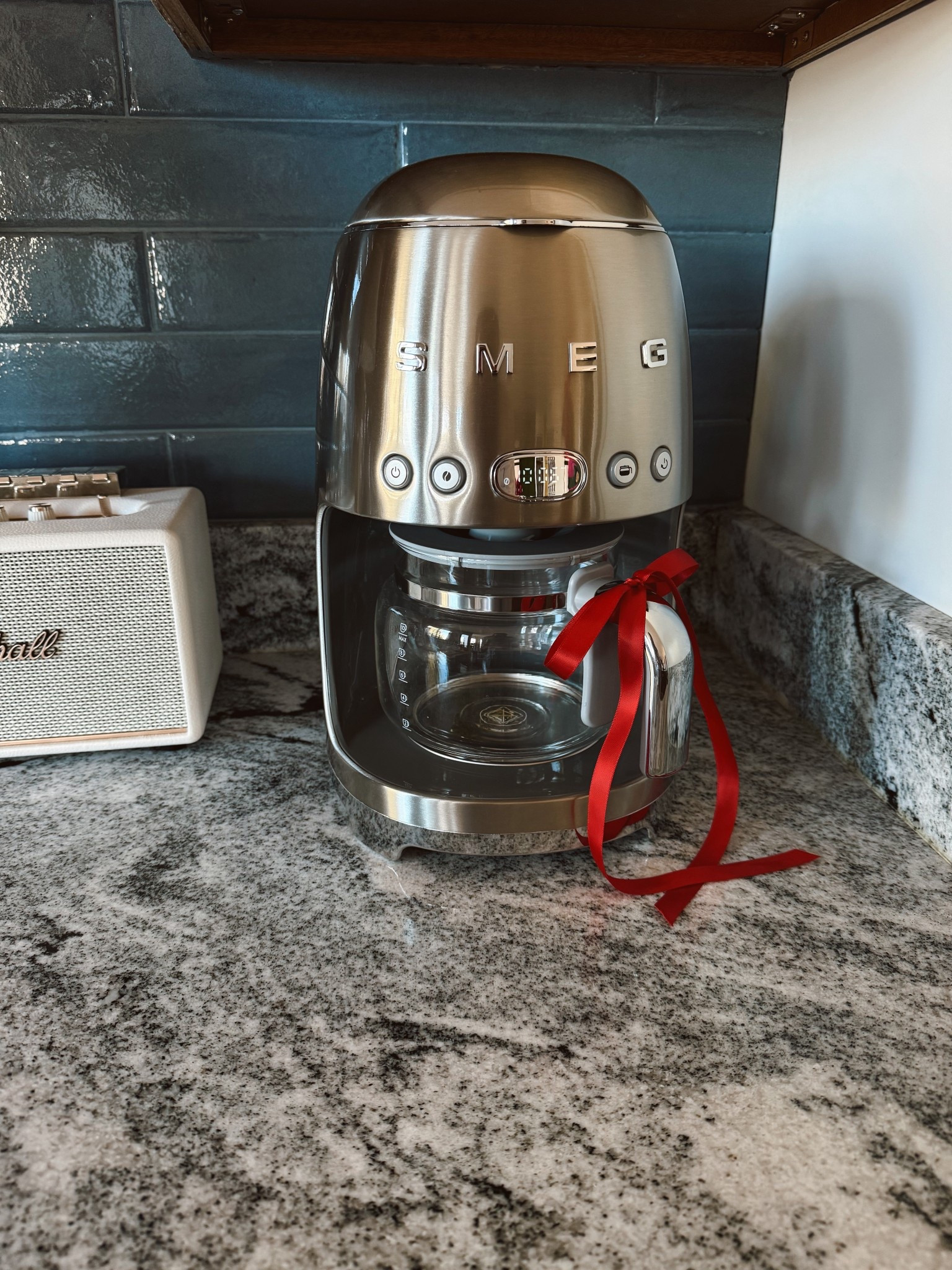 My gorgeous new chrome coffee maker my husband got me for Valentine’s Day ￼

#LTKHome #LTKmorningroutine #LTKmomlife