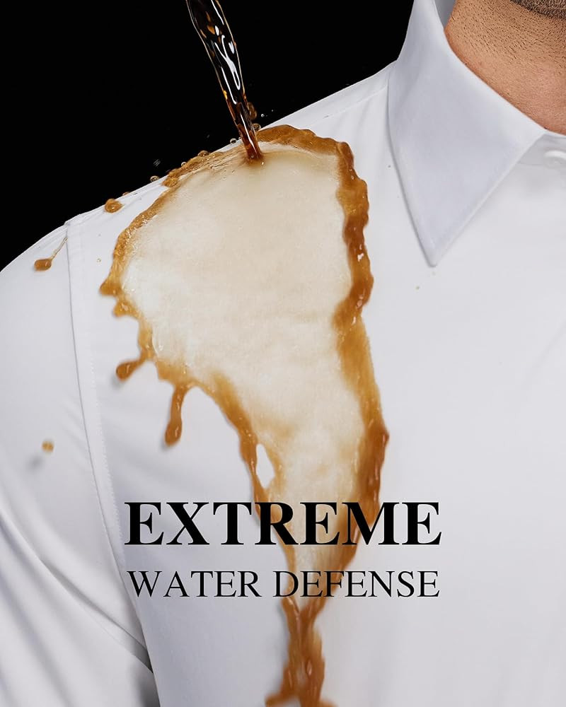 Alimens & Gentle Men's Dress Shirt Regular Fit Stretch Stain Shield Long Sleeve Solid Business We... | Amazon (US)