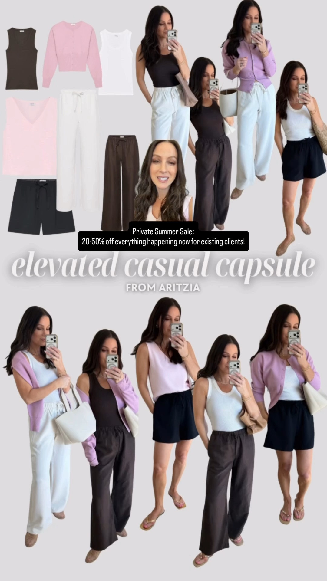 These are the elevated staples that will create endless outfits for you this summer from work to weekends and vacations, too! I did my true size in every piece (except in the blazer linked below I sized up one!) 

And guess what else? Aritzia’s Private Summer Sale for existing clients is live now! Be on the lookout for an email or notification on the app that will say what day you qualify to shop. And if you don’t qualify now, don’t worry - the Public Sale will start later this month. Sign in to your account to build your bag now! 

@Aritzia #Ad #AritziaPartner #PaidLink