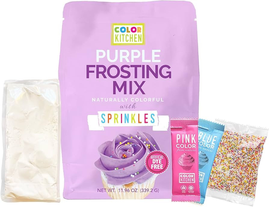 ColorKitchen Purple Frosting Mix - Make Naturally Colorful Frosting or Icing with Organic Sugar a... | Amazon (US)