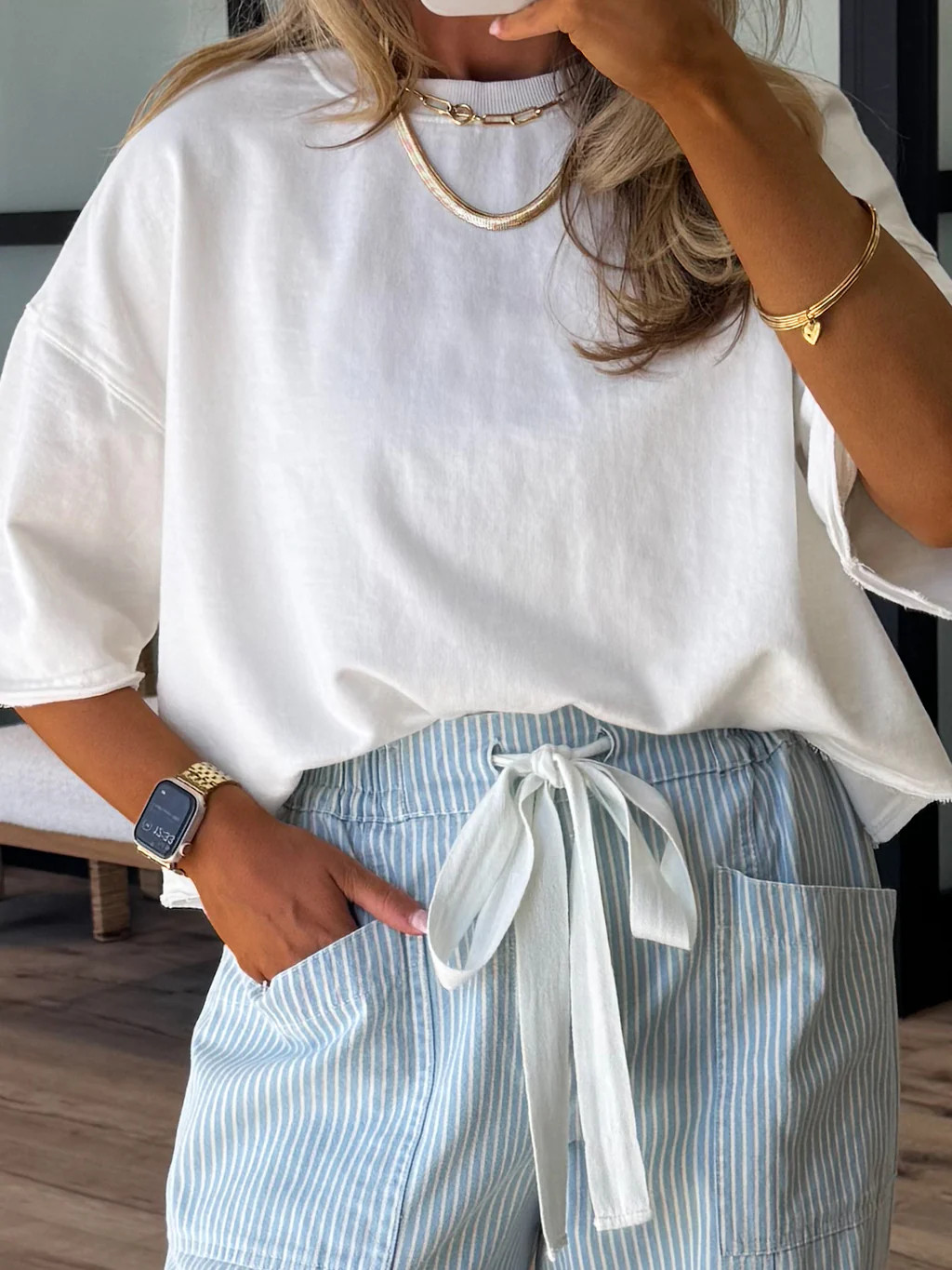 On The Road Crop Tee | White | Talulah