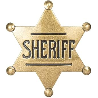 Amazon.com: Sheriff Badge, Toy Sheriff Badge for Kids, Metal, Western Sheriff Badge, Deputy Sheriff  | Amazon (US)