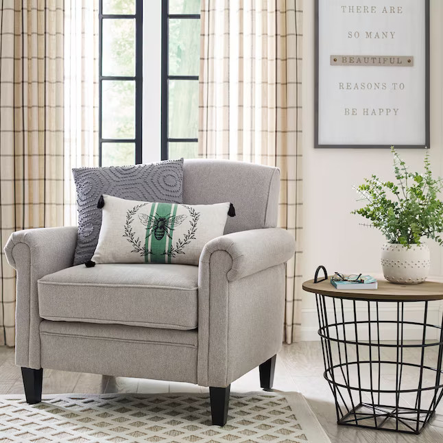 allen + roth with STAINMASTER 5 x 8 Off-white Indoor/Outdoor Trellis Area Rug | Lowe's