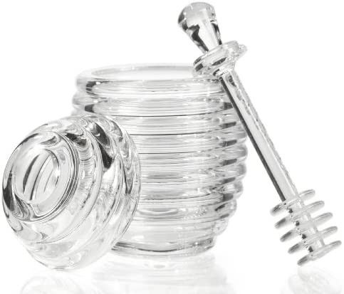 Amazon.com: Prodyne Acrylic Honey Jar With Server, Off-white: Honey Pot: Home & Kitchen | Amazon (US)