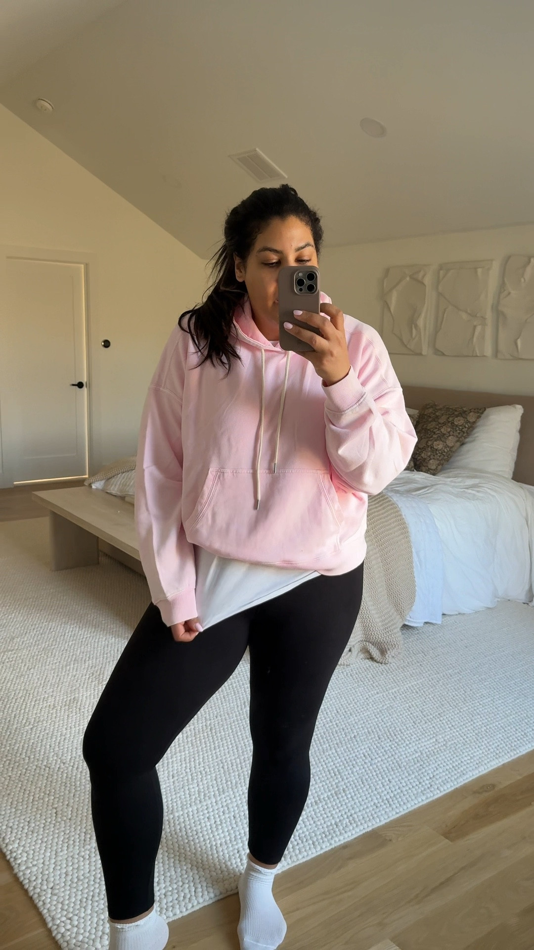 midsize travel outfit — road trip cozy fit for the win! I’m wearing a size XL for top & sweatshirt + a size L in the thermal leggings!I'm 5'9" 38D size 12/xl!

#LTKFindsUnder50 #LTKActive #LTKMidsize