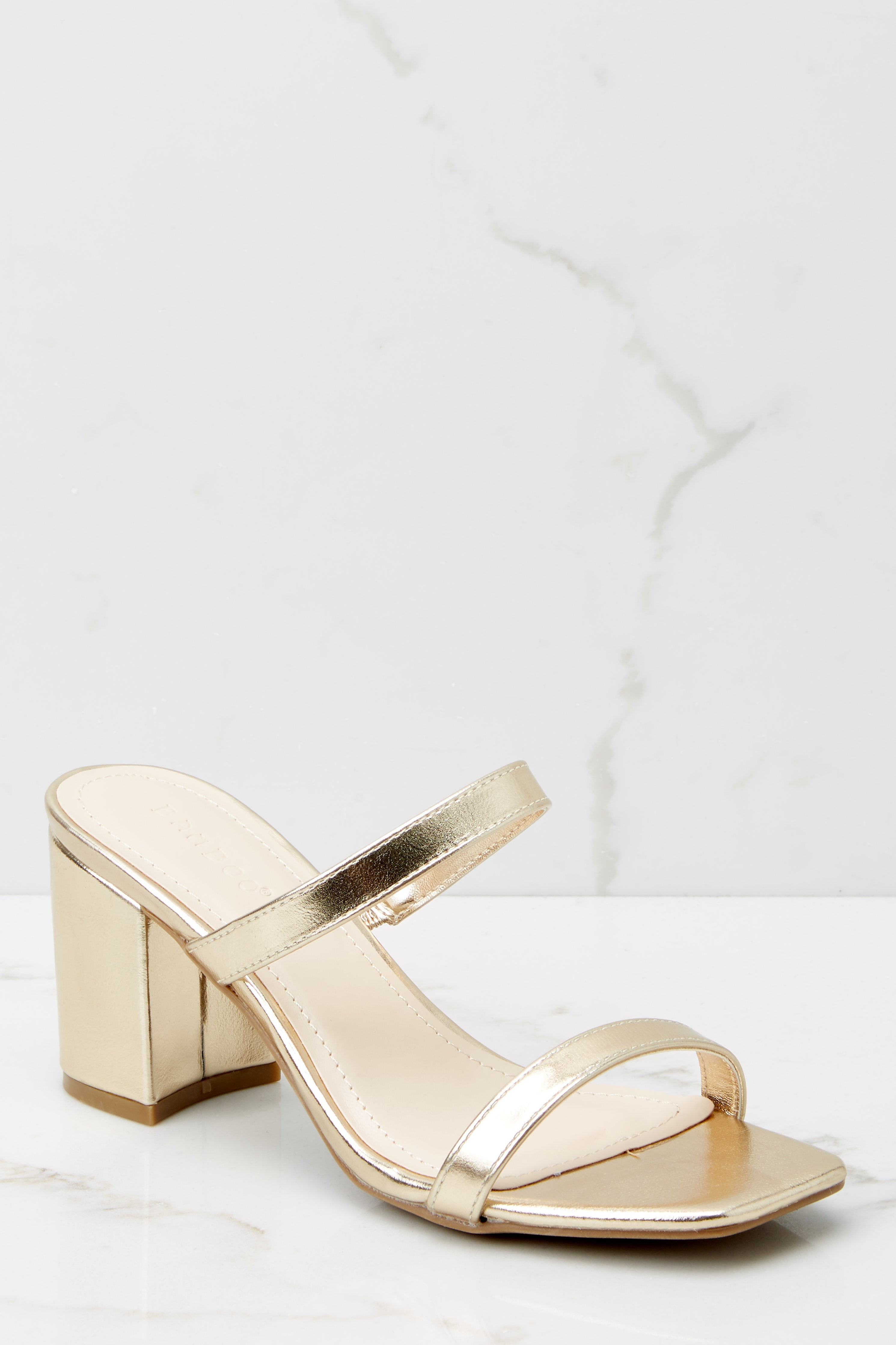 Fervently Fierce Gold High Heel Sandals | Red Dress 
