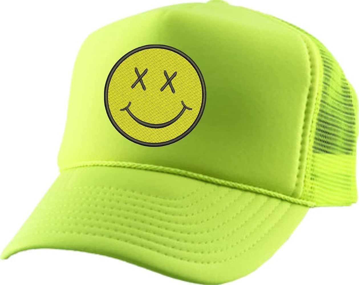 ALLNTRENDS Adult Trucker Hat Smile Face Embroidered Baseball Cap Adjustable Snapback | Amazon (US)