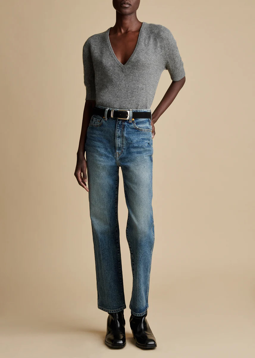 The Abigail Stretch Jean in Columbia | Khaite