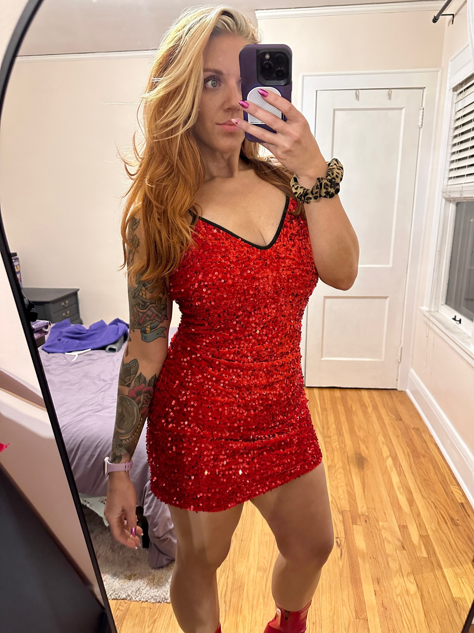 Needed a sequin dress in a hurry & this delivered!
Fast delivery, the right amount of stretch, comfortable, and flattering on the midsection
Wearing a large.
Fun red dress option! Might have to wear it again to a holiday party.

#LTKmidsize #LTKHoliday #LTKfindsunder50