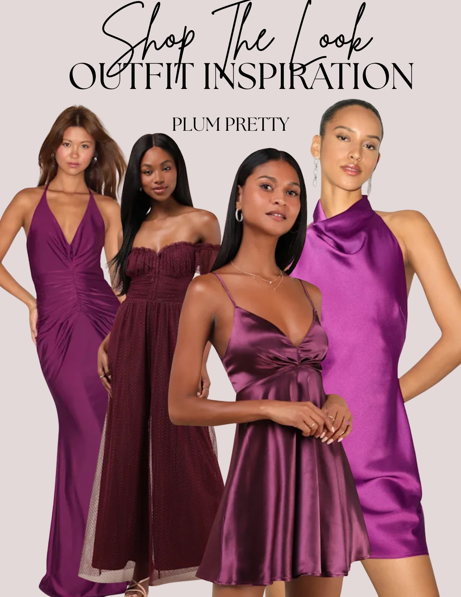 Plum coloured dress. Purple dress. Satin mini dress. Halter dress. Maxi ruched dress. Wedding guest event date night party outfitt

#LTKWedding #LTKFindsUnder100 #LTKParties