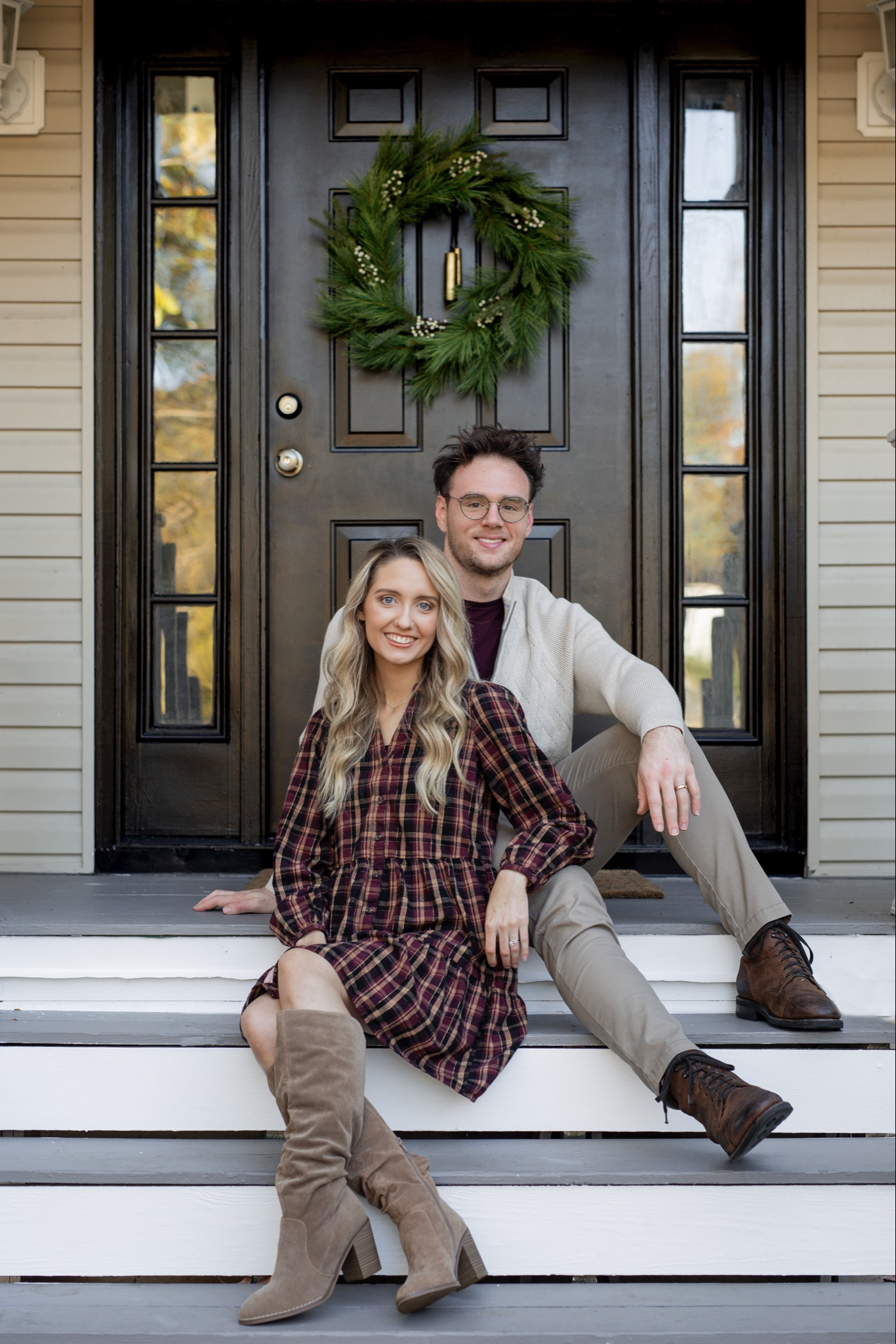 The perfect Christmas card photo dress from Walmart and under $20! And it has pockets! My boots are from Target and I have had them for over 2 years now and are so comfy. I’m planning on wearing this outfit for Thanksgiving as well🎄🦃👢#holidaydress #christmasdress #thanksgivingdress #thanksgivingoutfit #christmasoutfit #tallboots #longsleevedress #plaiddress #walmart #walmartfashion #under20 #familyphotooutfit #wreath

#LTKHoliday #LTKSeasonal #LTKfindsunder50