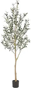 Realead 6ft Artificial Olive Tree, Tall Faux Olive Tree Plants, Fake Potted Olive Silk Tree with ... | Amazon (US)