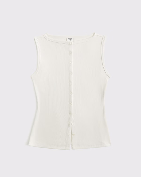 Slash Button-Through Top | Abercrombie & Fitch (US)