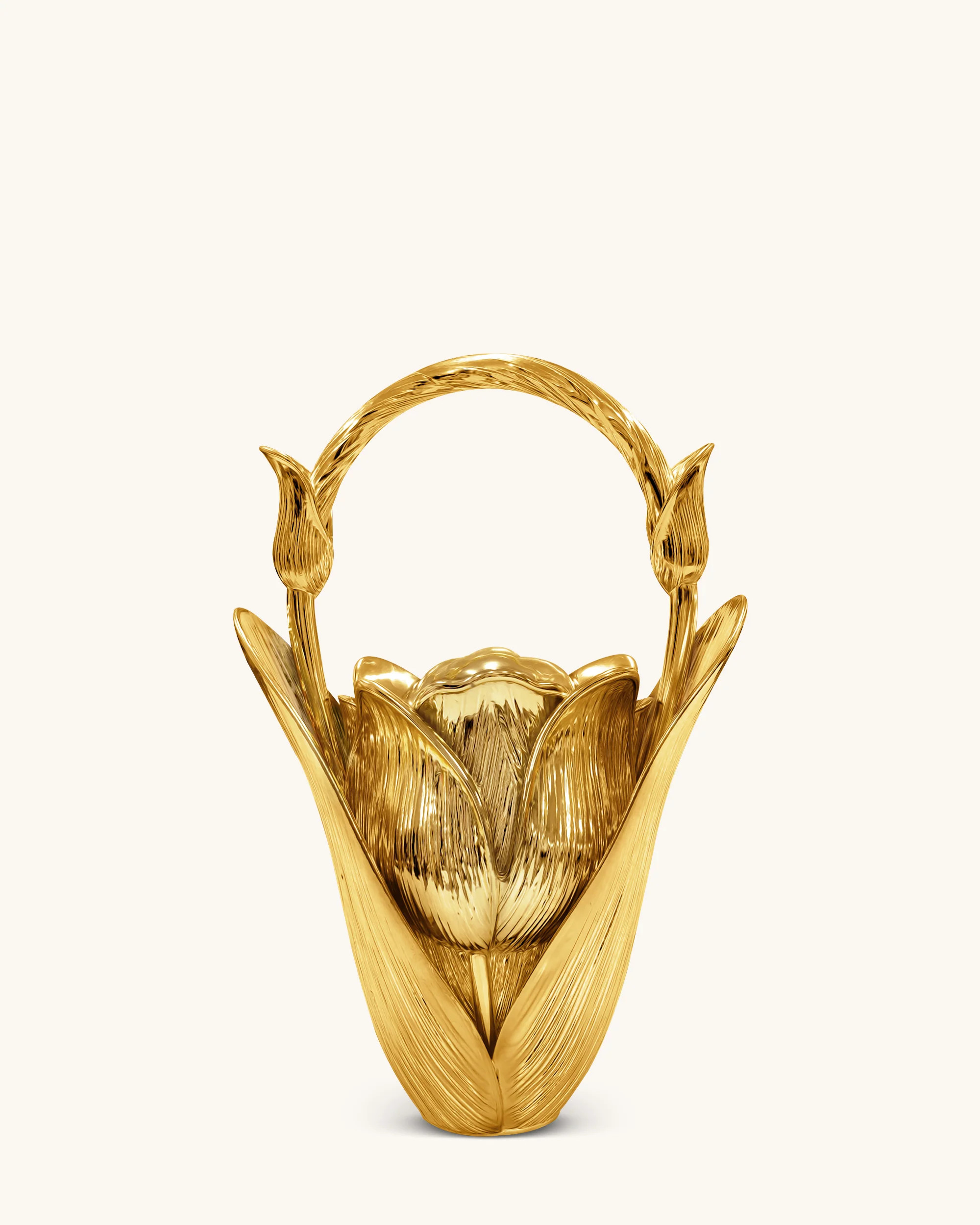 Ella Tulip Vase Top Handle Bag - Gold | JW PEI US