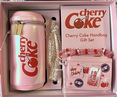 Cherry Coke Handbag Purse And Wallet Gift Set Metallic Pink Limited Edition | eBay US