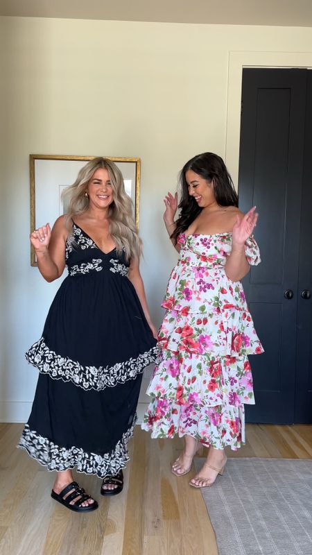 Kelsey is a size 10/12 wearing a medium in the top and the black dress, and a large in the skirt 

Monday is a size 12/14 wearing a large in the top and the black dress, and a large in the skirt 

Midsize vacation outfits 

#LTKmidsize #LTKtravel #LTKstyletip