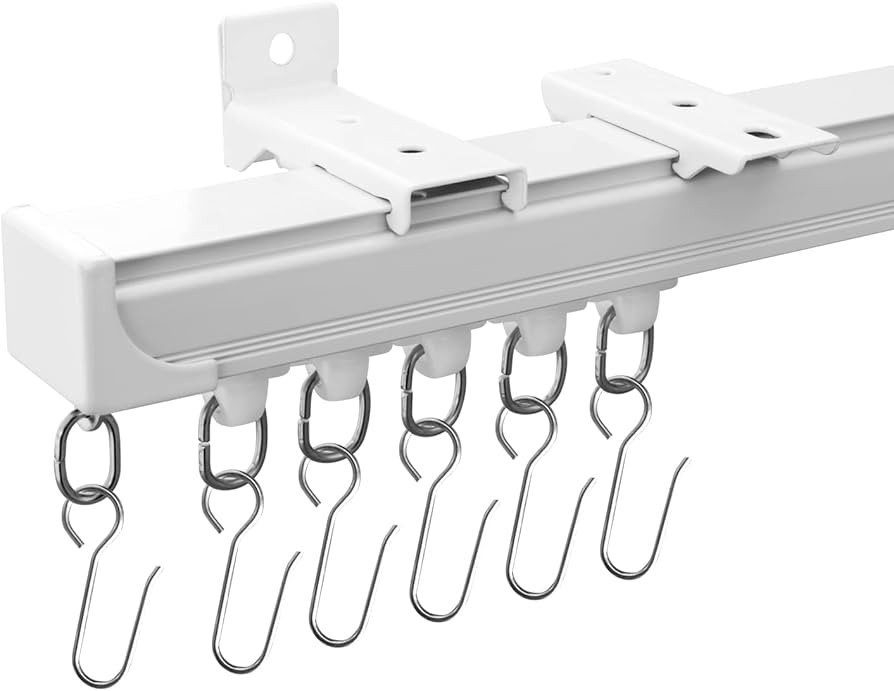 MaKefeile Curtain Tracks Ceiling Wall Mounted Heavy-Duty Curtains Rails Room Divider Curtain Trac... | Amazon (US)