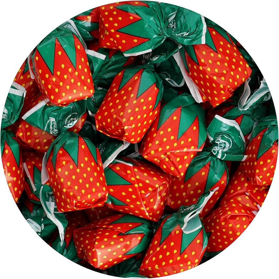 Strawberry Bon Bons Hard Candy, 1 Pound (Approx. 75 pcs.), Arcor Strawberry Candy Individually Wr... | Amazon (US)