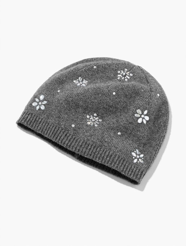 Snowflake Embellished Soft Knit Beanie | Talbots