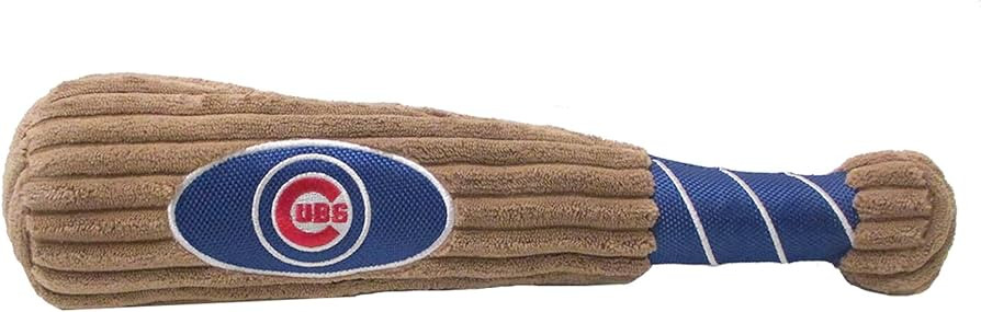 MLB CHICAGO CUBS Baseball Bat Toy for DOGS & CATS. Soft Corduroy Plush with Inner SQUEAKER | Amazon (US)