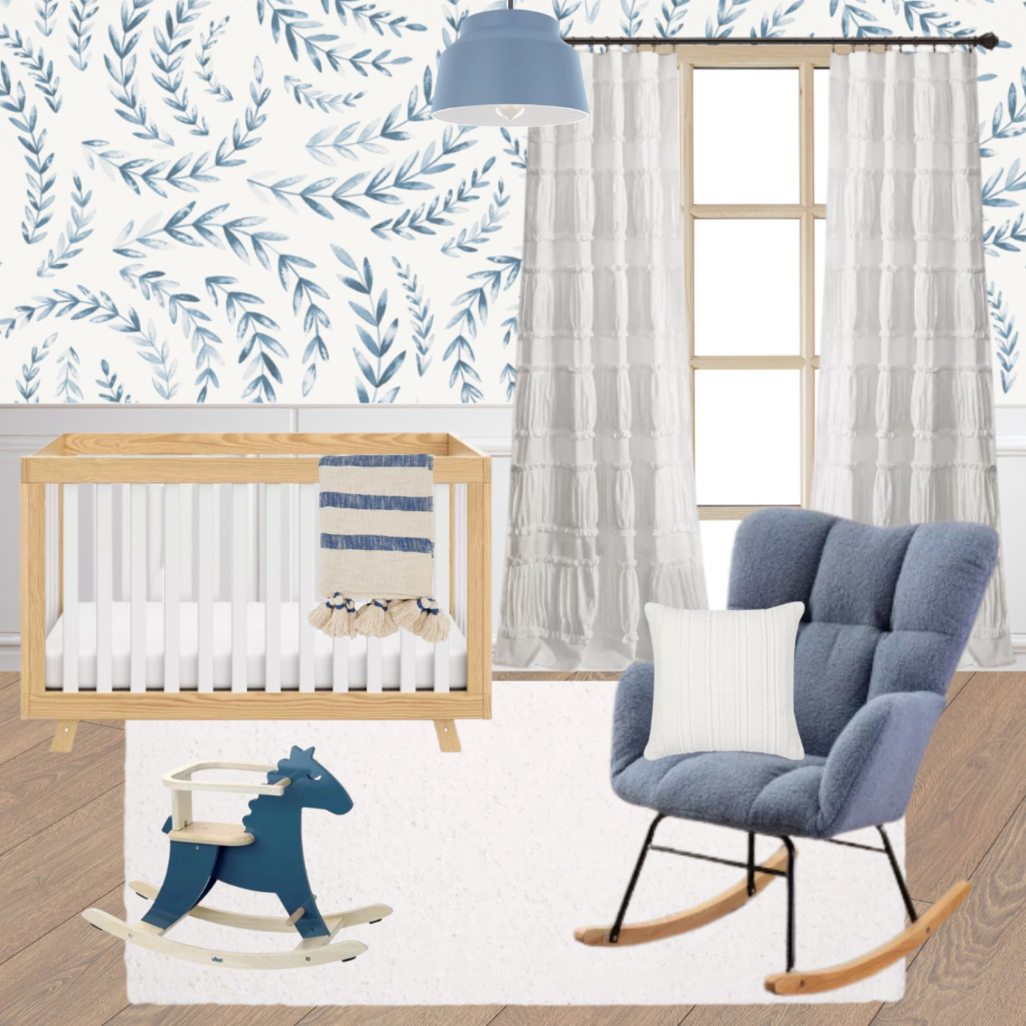 Blue nursery decor mood board. Nursery design ideas, blue nursery inspo, nursery decor, nursery wall paper

#LTKbaby #LTKhome #LTKkids