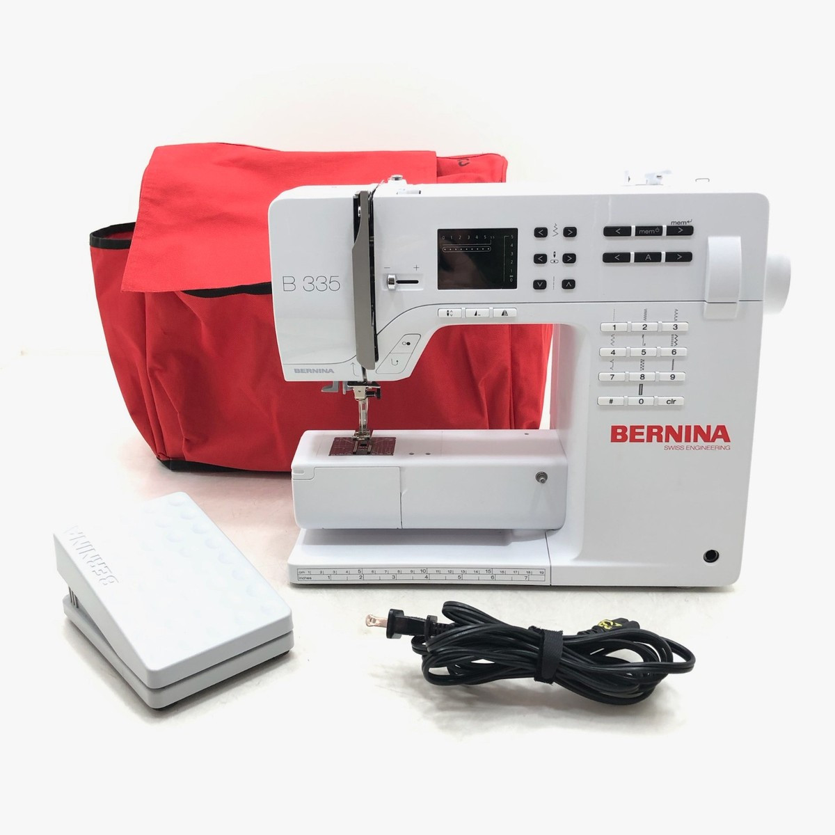 Bernina B335 Sewing Machine w Pedal, Power Cord, Dust Cover Tested and Working 2 | eBay US