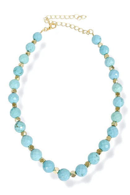 Virtue Gracey Turquoise Studded Beaded Necklace | The Willow Tree