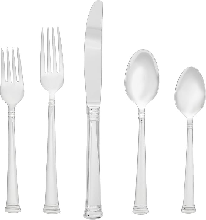 Lenox Eternal 20-Piece Flatware Set, 3.20 LB, Metallic | Amazon (US)
