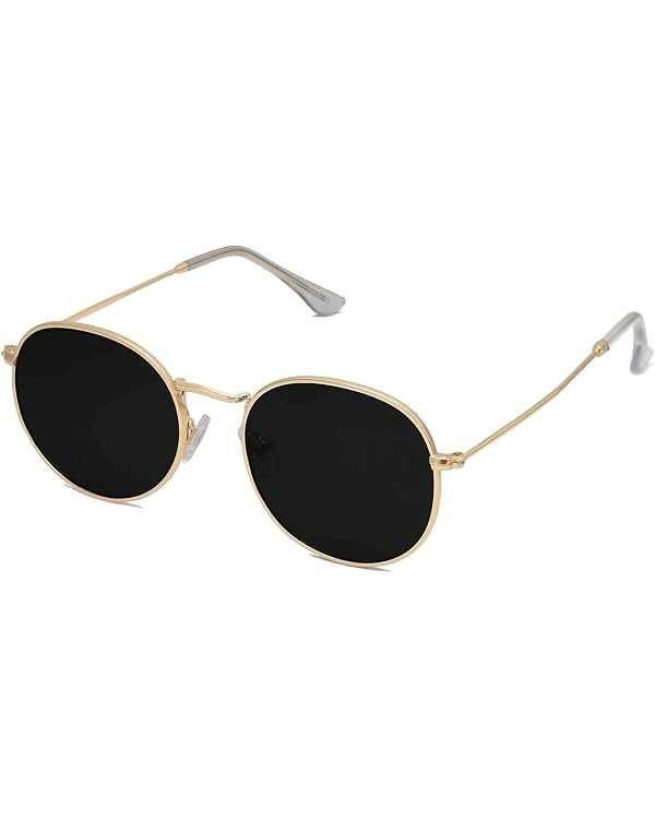 SOJOS Small Round Polarized Sunglasses for Women Men Classic Vintage Shades | Lightweight Stainle... | Amazon (US)