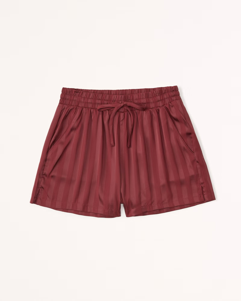 Women's Satin Jacquard Sleep Short | Women's Intimates & Sleepwear | Abercrombie.com | Abercrombie & Fitch (US)