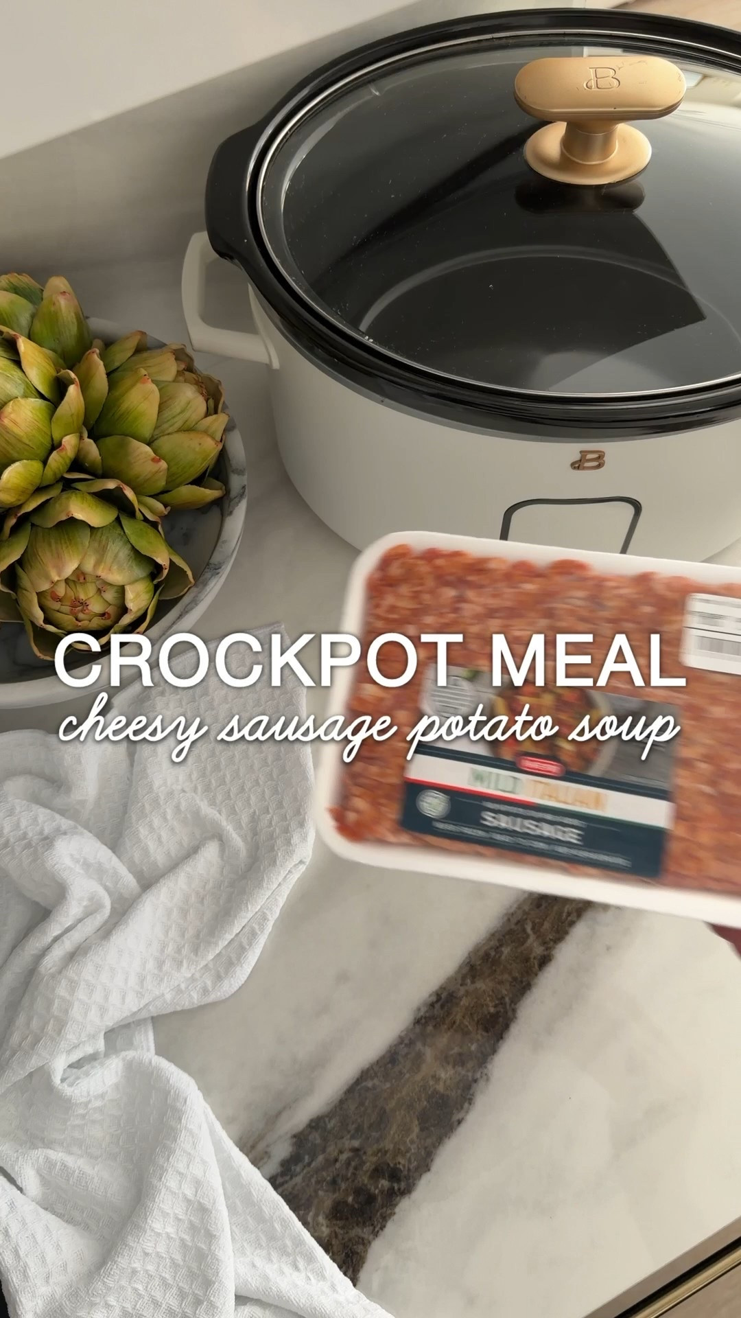 Crockpot Cheesy Sausage Potato Soup = the ultimate cozy family dinner 🥔🧀✨ Creamy, hearty, super kid-friendly and made even easier with my trusty veggie chopper. I always use sharp cheddar for that bold, cheesy flavor we love.

The full recipe is on my website www.kristensellentin.com 🤍

#LTKmomlife #LTKHome #LTKfoodie