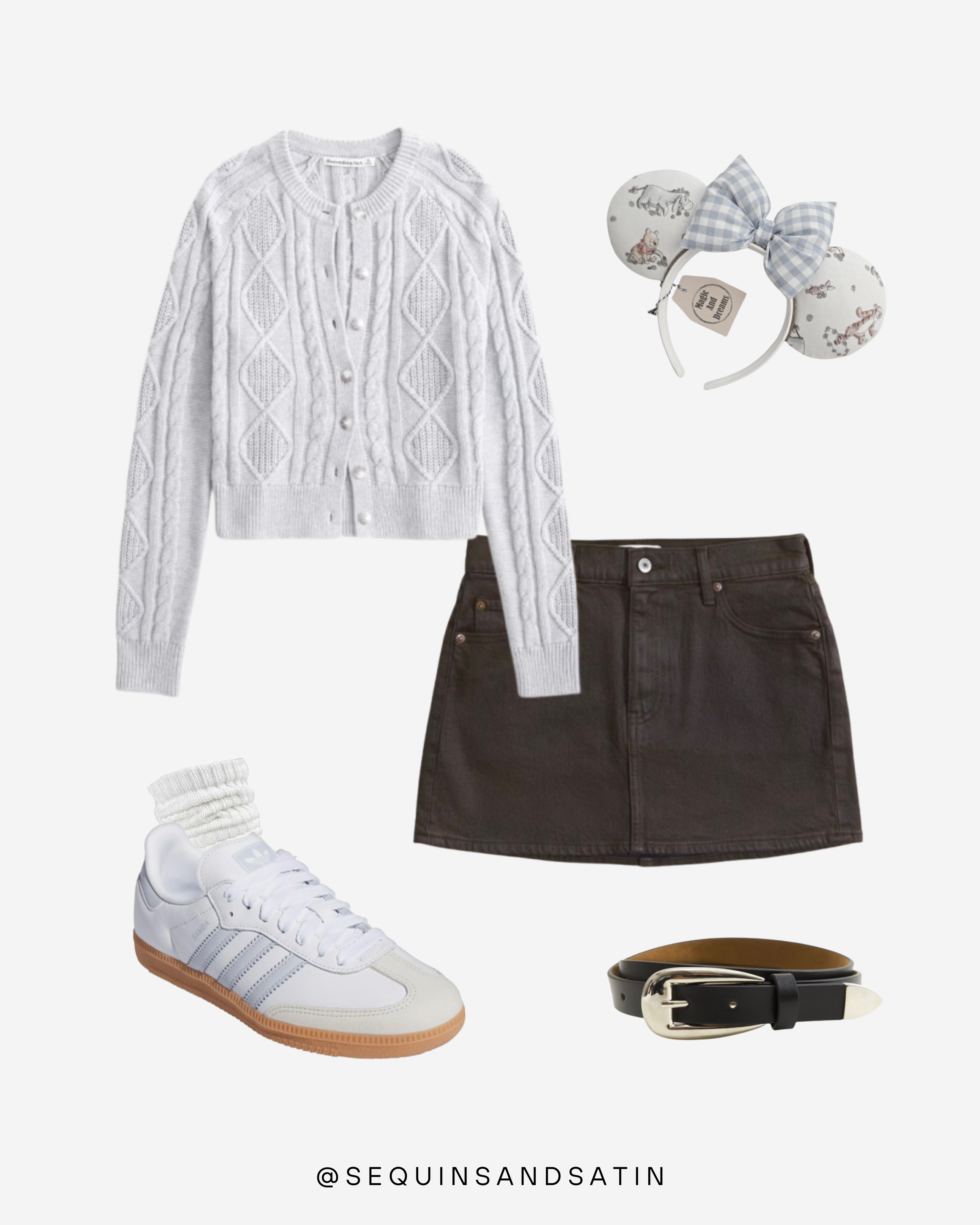 Disney outfit inspo for fall! 

Disney outfit / Disney outfit for women / Disneyland outfit / Disneyworld outfit / Disney trip outfit / Disney style inspo / Disney park outfit / cute Disney outfit / Minnie Mouse ears Etsy / Abercrombie fall sale / LTK fall sale / Abercrombie mini skirt / brown denim skirt / Abercrombie cardigan / light gray cable knit cardigan / Abercrombie belt / black and gold belt / Abercrombie outfit on sale / comfy Disney outfit / stylish Disney outfit / cool girl Disney style / aesthetic Disney outfit / fall Disney outfit / college Disney trip outfit / casual Disney look / everyday Disney outfit / Samba sneakers outfit / Adidas Sambas outfit / white blue Sambas / scrunchy white socks / trendy Disney outfit / affordable Disney outfit / feminine Disney outfit / comfy cute park outfits / effortless Disney style / Disney day look / #disneyoutfit #disneyoutfitforwomen #disneylandoutfit #disneyworldoutfit #disneyoutfitideas #disneystyle #minniemouseears #etsyfinds #abercrombie #abercrombiefallsale #abercrombiestyle #abercrombiedress #brownminiskirt #abercrombiecardigan #abercrombiebelt #adidassambas #sambasoutfit #falloutfit #comfycute #cutefalloutfits #coolgirlstyle #collegeoutfit #parkoutfit #disneytripoutfit 

 #LTKFallSale #LTKTravel #LTKShoeCrush