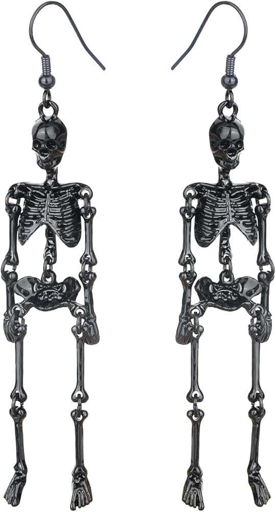 Szxc Women's Jointed Skeleton Dangle Long Earrings - 3-1/2 Inch - Ultra Light - Lead & Nickle Fre... | Amazon (US)