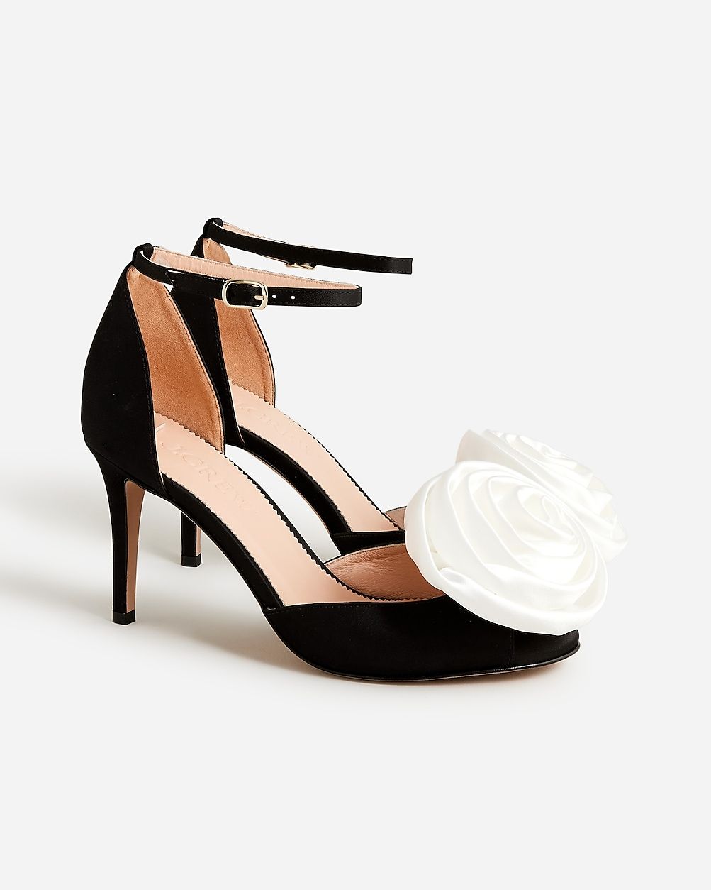 Collection Rylie rosette heels in satin | J.Crew US
