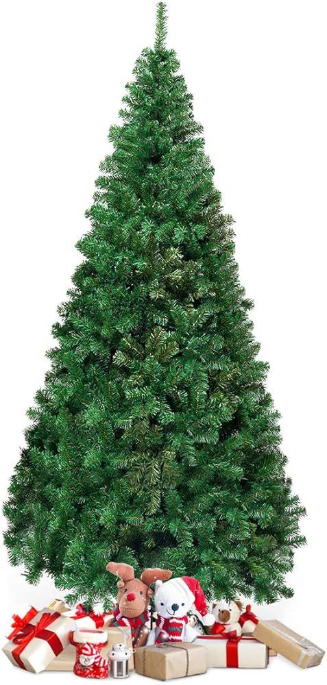 Amazon.com: DORTALA 8ft Christmas Tree,Unlit Christmas Tree,Premium PVC Needles, Spruce Full Tree... | Amazon (US)