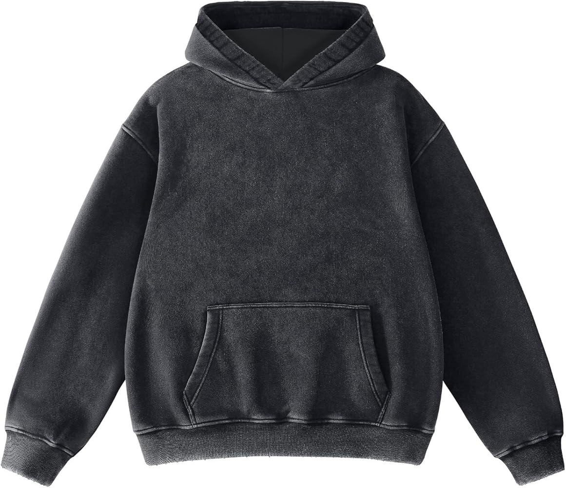 FAIABLE Mens Hoodies Oversized Unisex Acid Wash Hoodie Heavyweight Fleece Vintage Cotton Sweatshi... | Amazon (US)