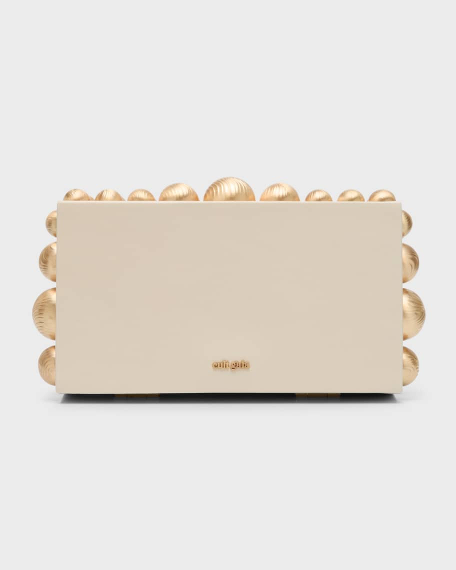 Cult Gaia Yadira Metallic Beaded Acrylic Clutch Bag | Neiman Marcus