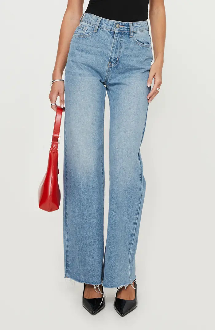Princess Polly Henesey High Waist Straight Leg Jeans | Nordstrom | Nordstrom