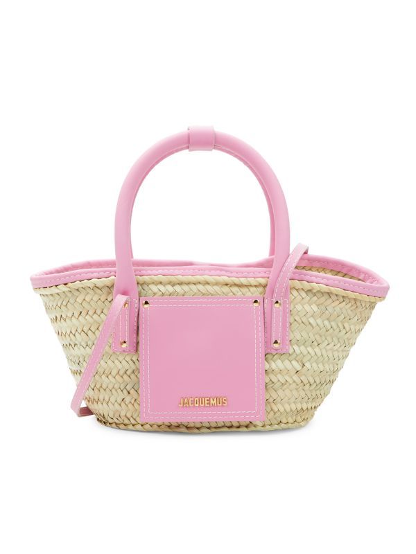 Raffia & Leather Top Handle Bag | Saks Fifth Avenue OFF 5TH