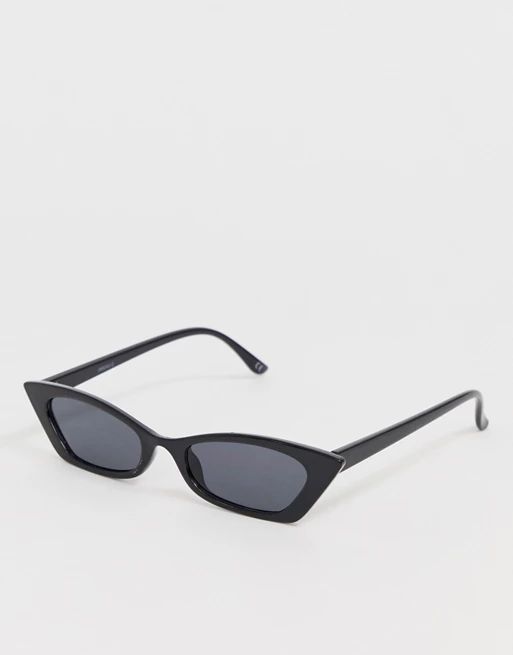 ASOS DESIGN – Schmale Katzenaugen-Sonnenbrille mit geraden Kanten | ASOS DE